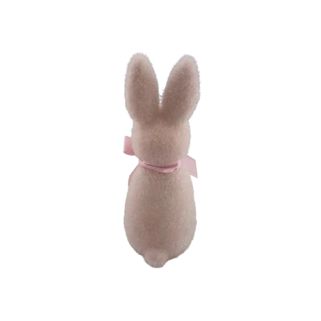Flocked Button Nose Bunny, Small