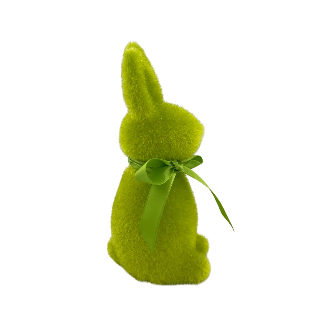 Flocked Button Nose Bunny, Small