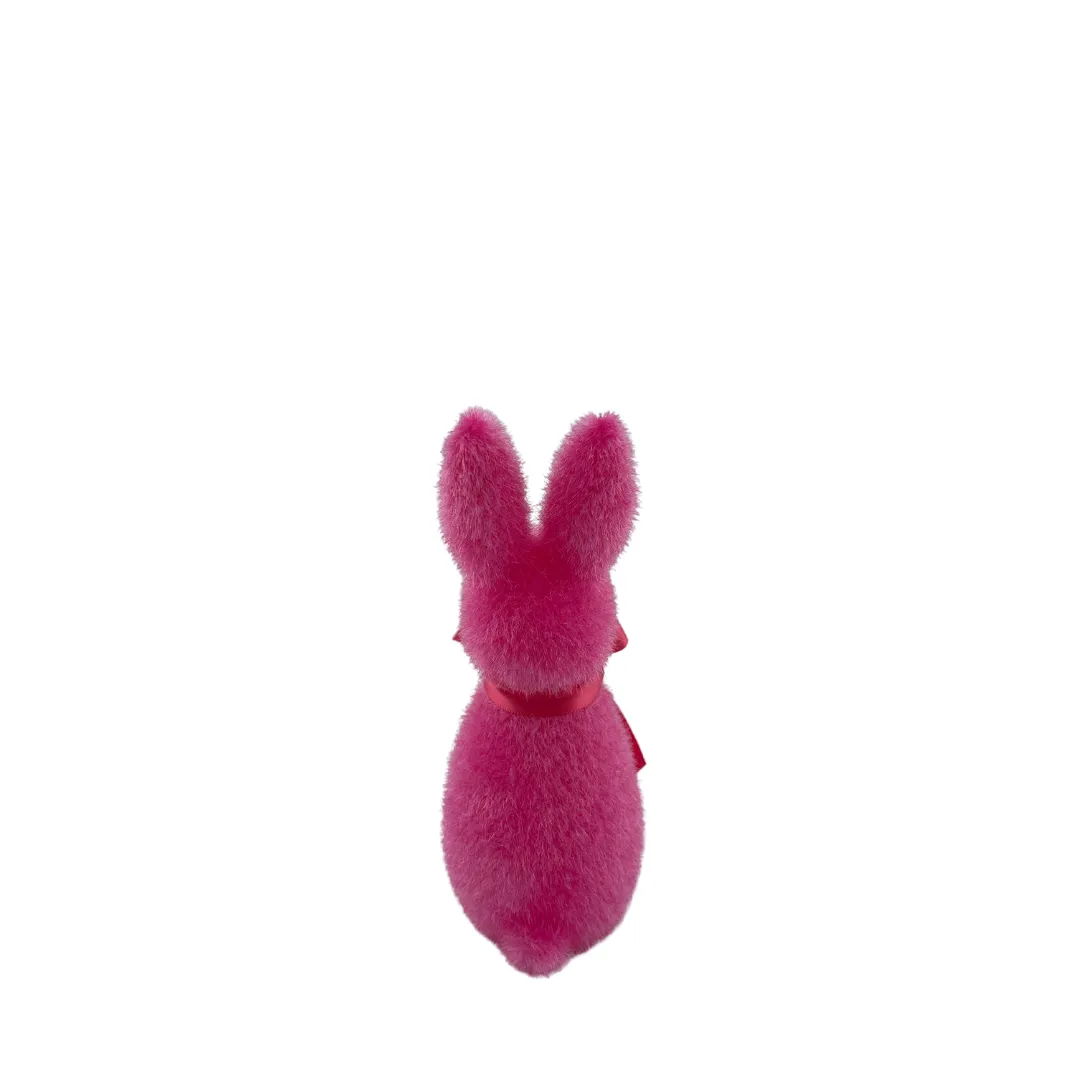 Flocked Button Nose Bunny, Small