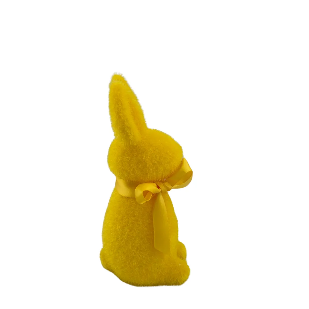 Flocked Button Nose Bunny, Small