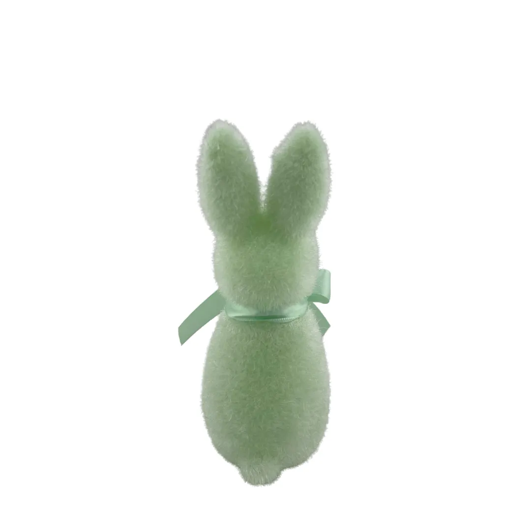 Flocked Button Nose Bunny, Small