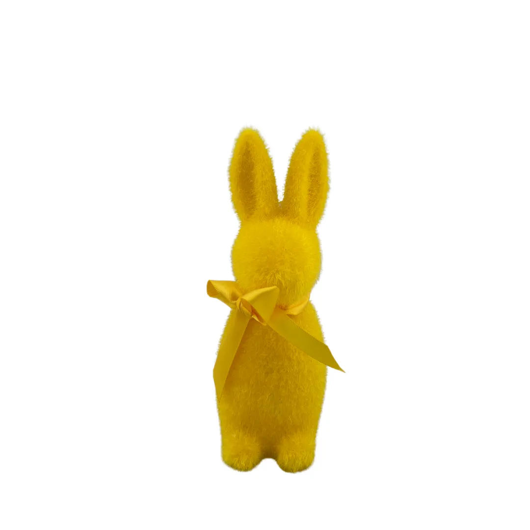 Flocked Button Nose Bunny, Small