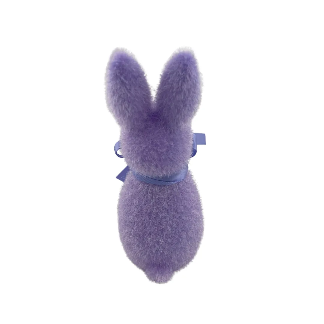 Flocked Button Nose Bunny, Small