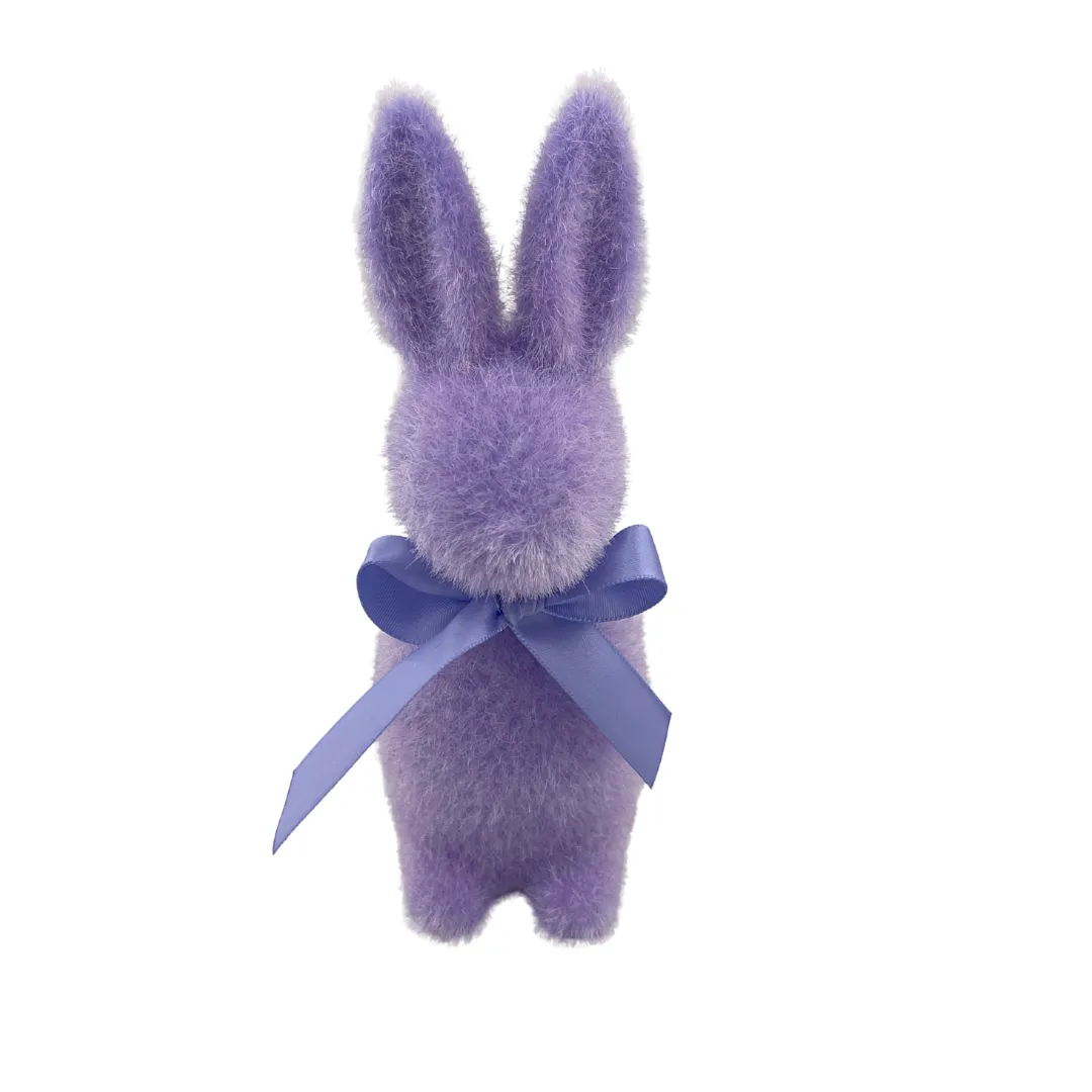 Flocked Button Nose Bunny, Small