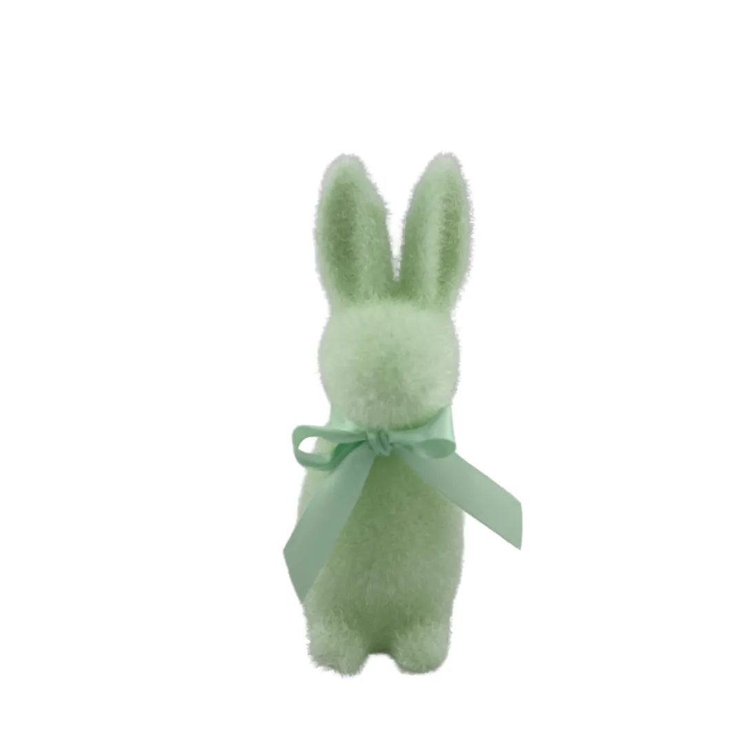 Flocked Button Nose Bunny, Small