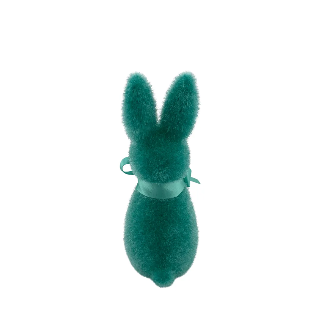 Flocked Button Nose Bunny, Small