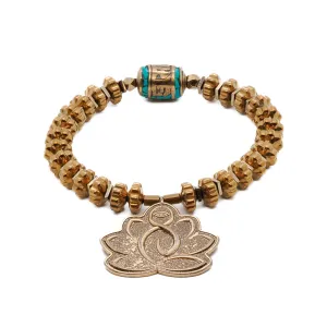 Flower Of Life Hematite Beaded Bracelet
