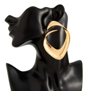 Geometric Chunky Irregular Curl Stud Earrings