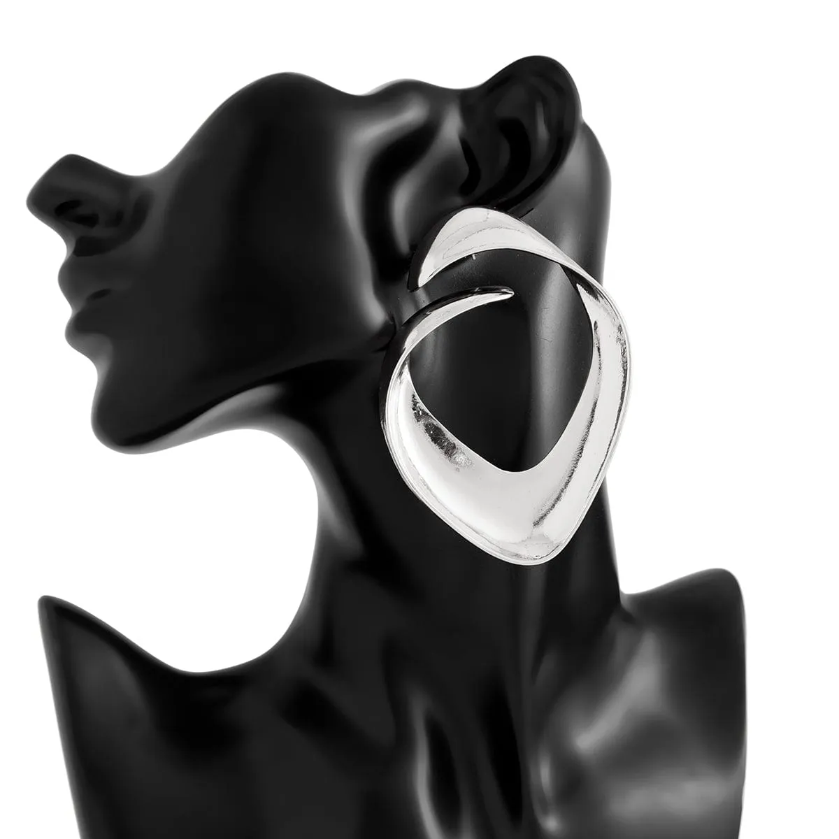 Geometric Chunky Irregular Curl Stud Earrings