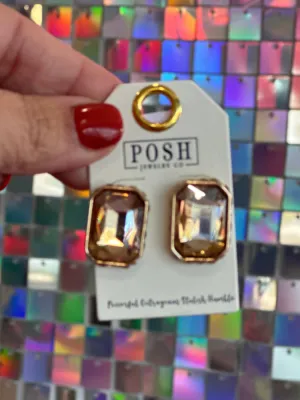 Gold Rhinestone Studs