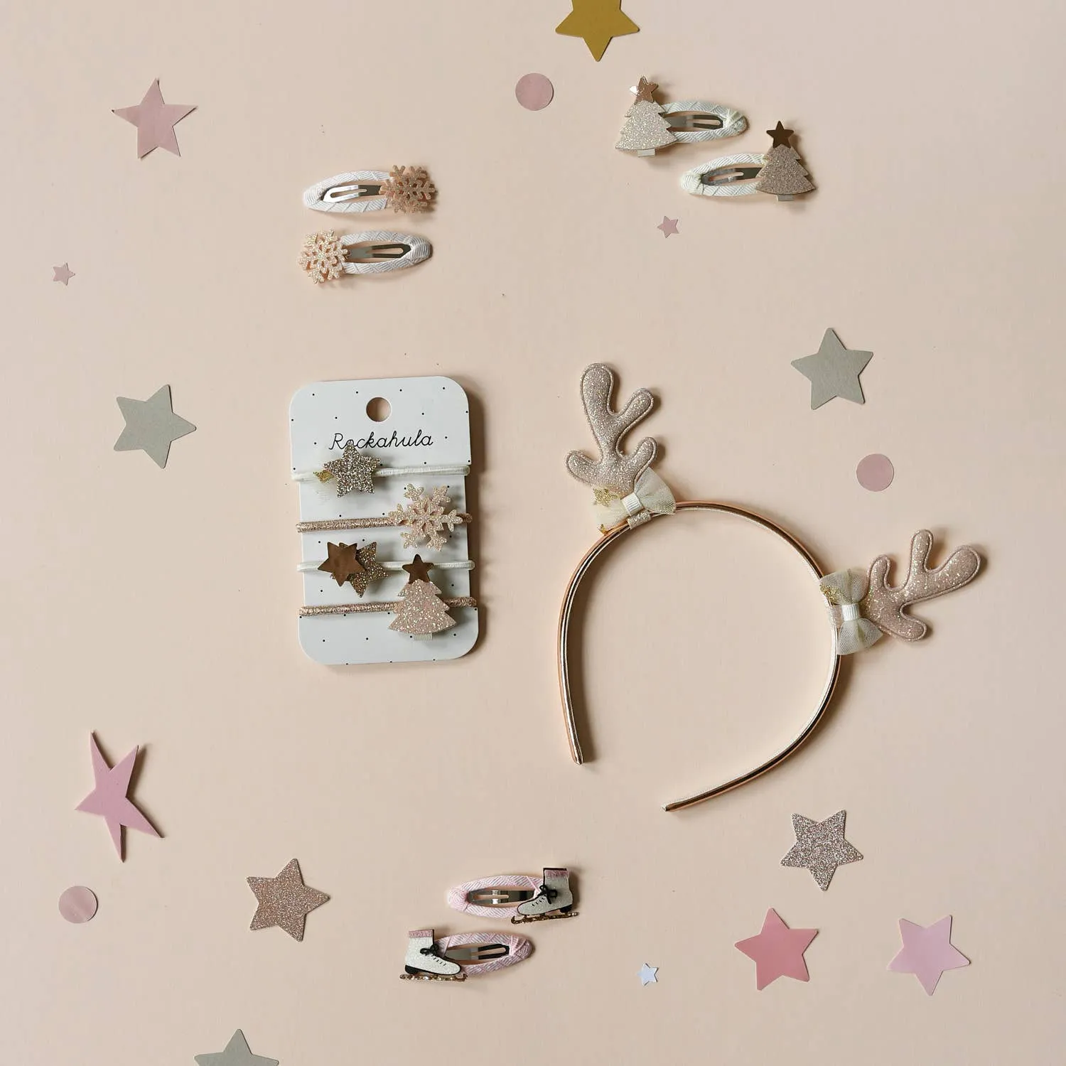 Golden Christmas Tree Clips