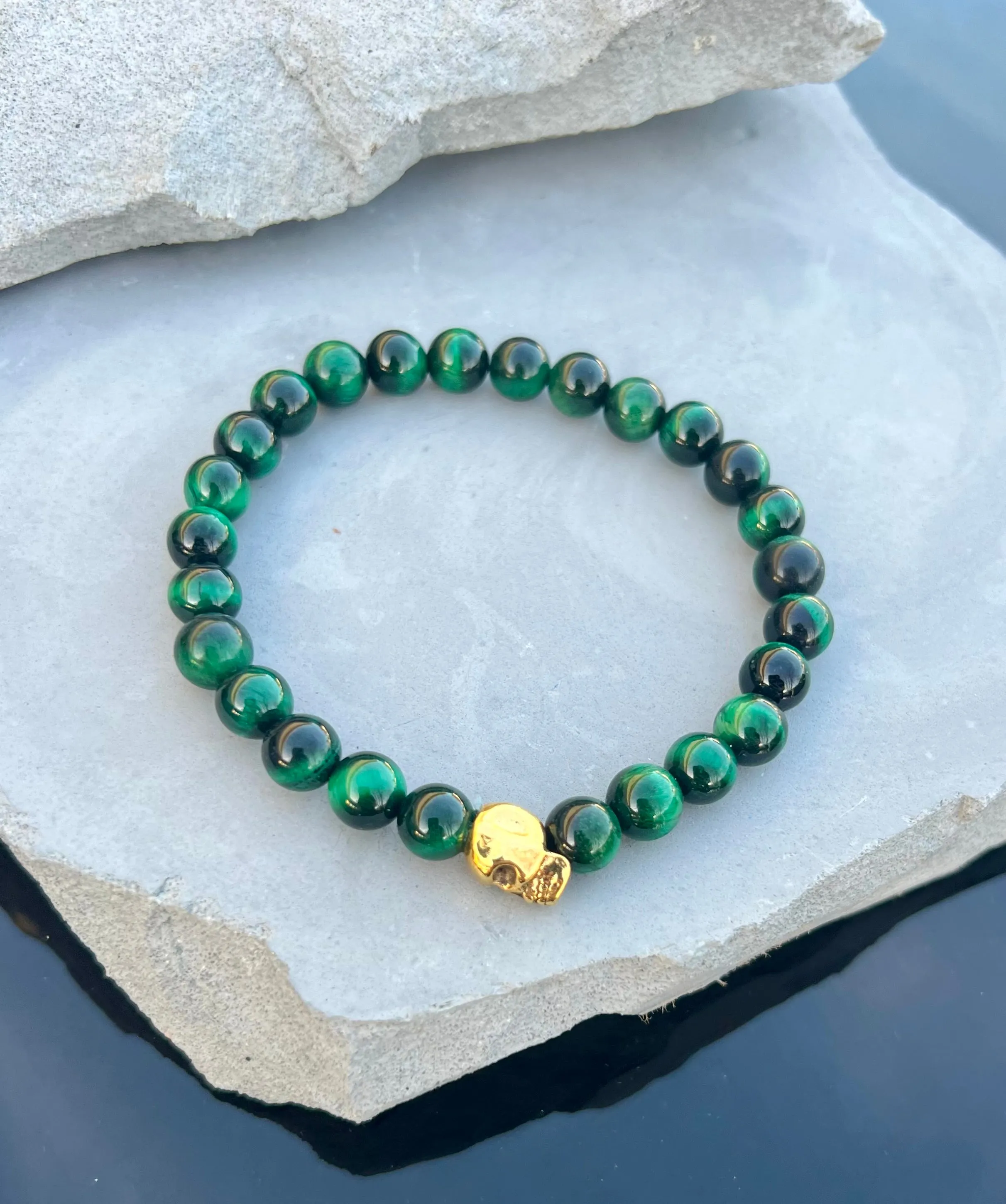 Green Tiger's Eye Beaded Bracelet