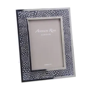 Guinea Grey Feather and Silver Frame