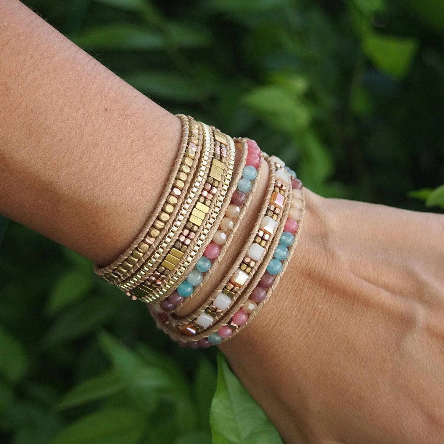 Handmade Multicolor Boho Gemstone- Black Diamonds New York