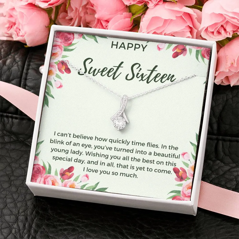 Happy Sweet Sixteen Birthday Necklace