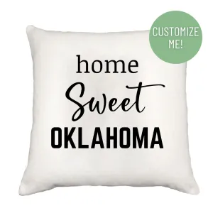 Home Sweet State Pillow Cover