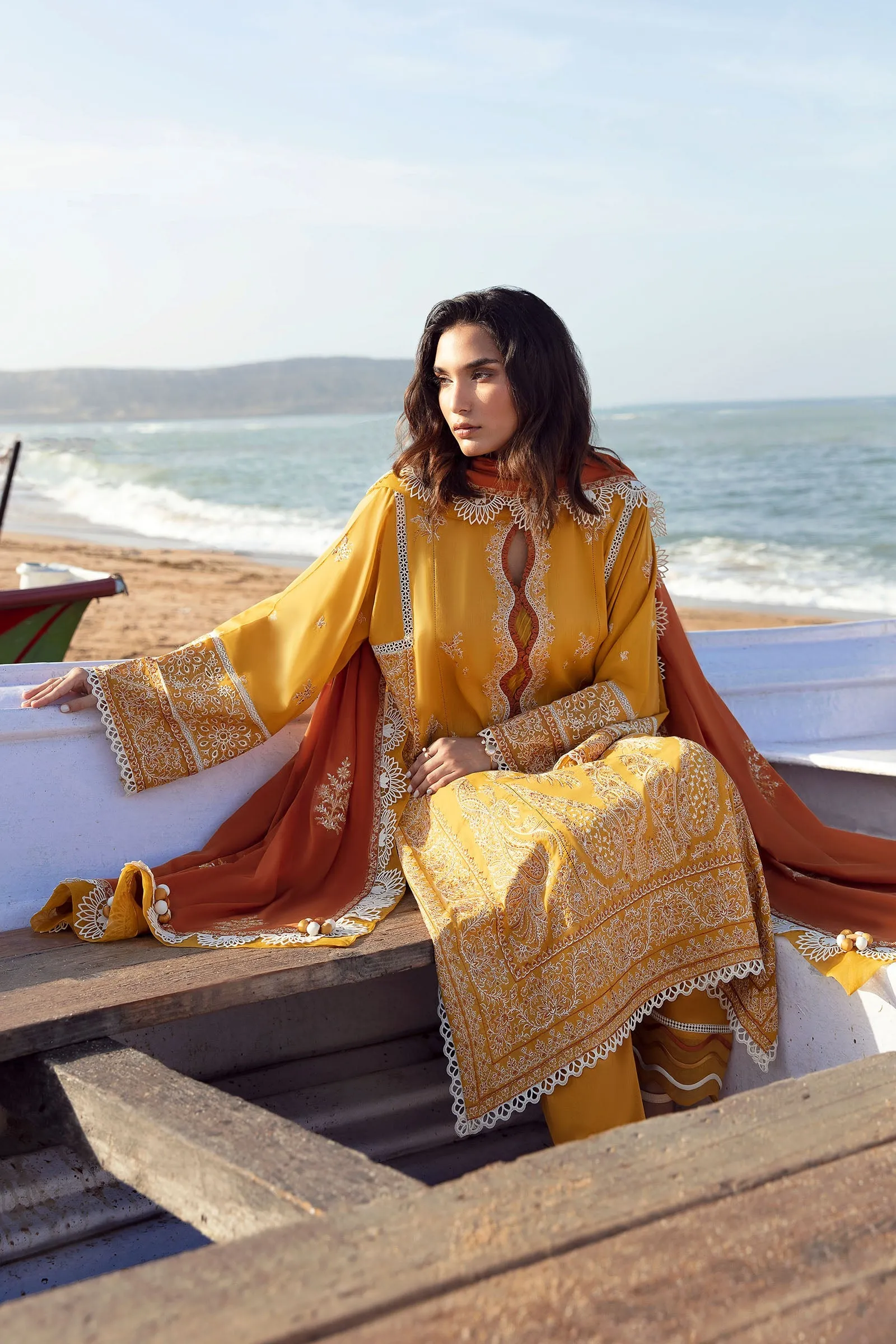 ISKELE (ZL23-01 B) | Zaha Lawn Collection 2023 | Embroidered Unstitched Lawn Suits