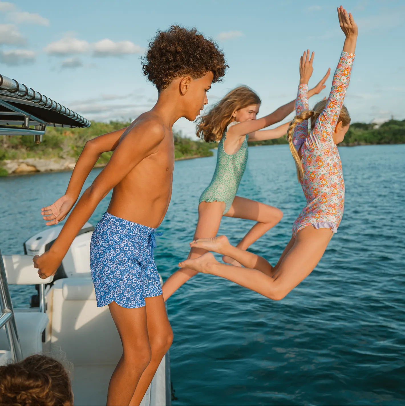 Island Blossom Rashguard One Piece Swimsuit