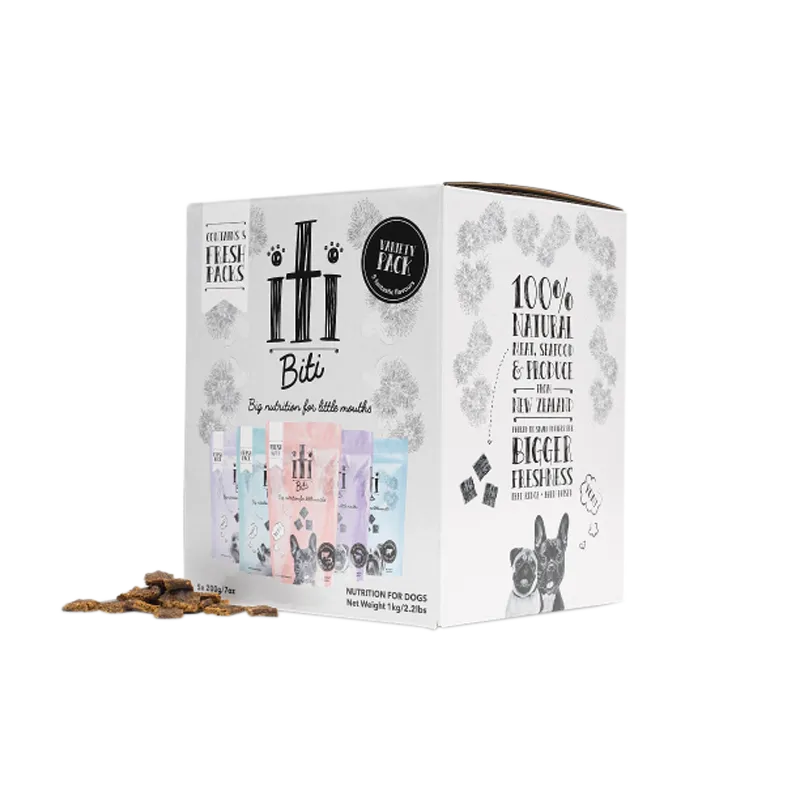 iTi -Biti -Air Dried for Dogs - Variety of Each pouches (5x 200g)
