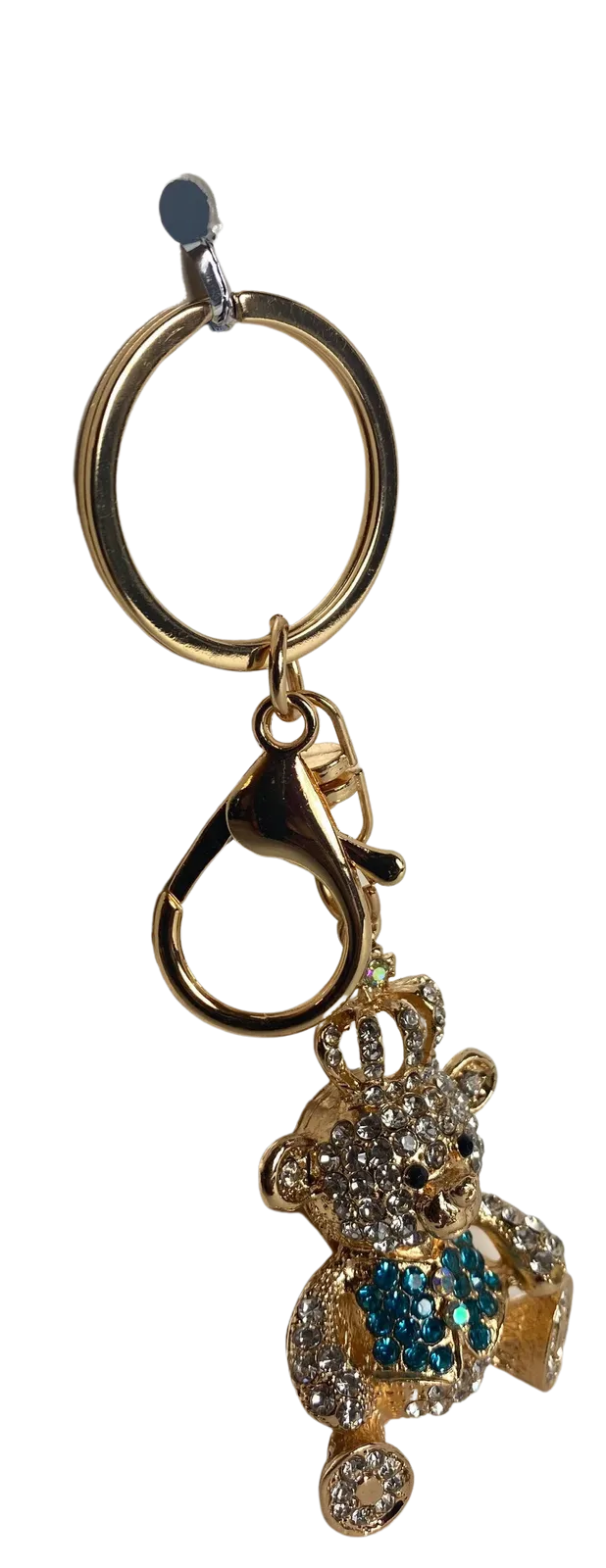Jewel Keychain with Sparkly Rhinestone Front Design - Cuddle Up Keychain