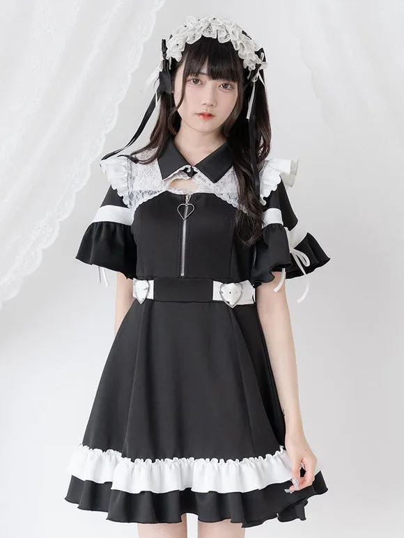 Jirai Kei Dress 4 Colors Polyester Short Sleeves Dress Sweet Lolita Dress