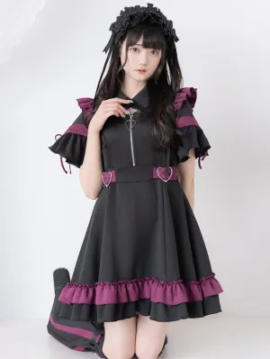 Jirai Kei Dress 4 Colors Polyester Short Sleeves Dress Sweet Lolita Dress