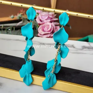 Just Follow Long Acrylic Rose Petal Earrings Dangle Exaggerated Flower Earrings Drop Statement Floral Tassel Earrings for Women and Girls