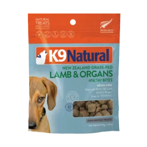 K9 Natural - Freeze Dried - Lamb and Organs - Healthy Bites - Treats 50g