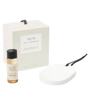 Katie Loxton Ceramic Hanging Diffuser "Mum" - Fresh Linen and Lily