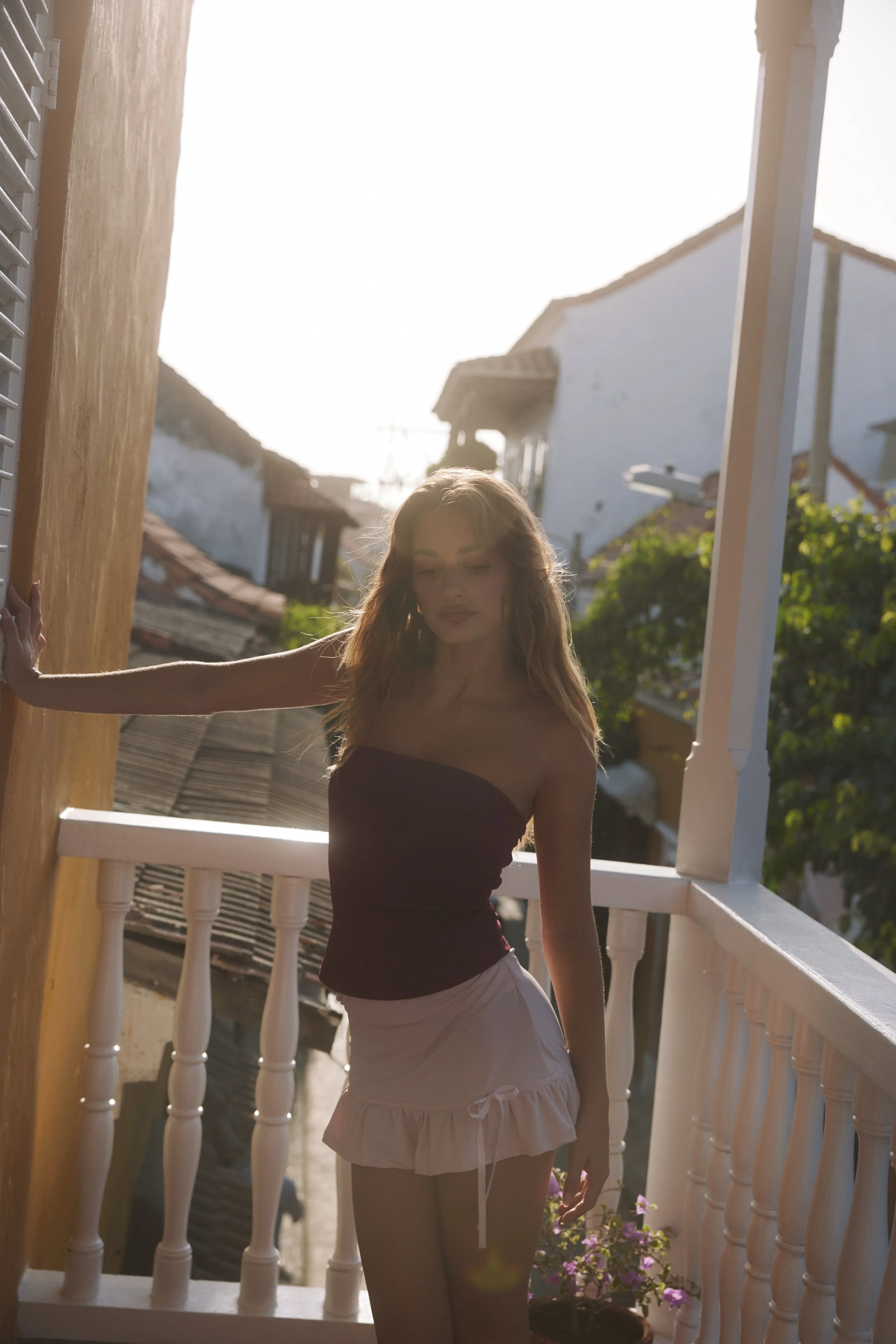 Kiana Mini Skirt in Roseate