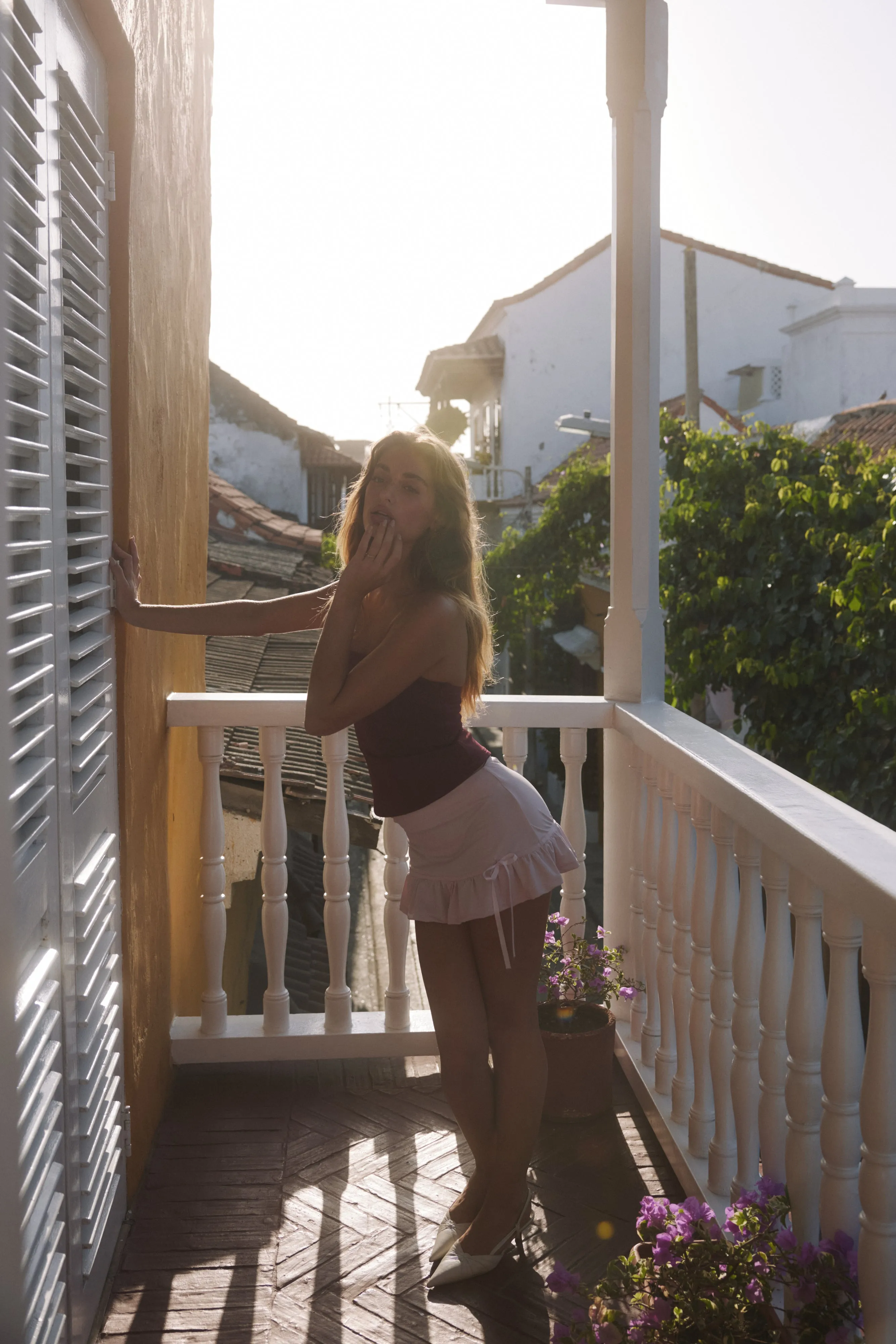 Kiana Mini Skirt in Roseate
