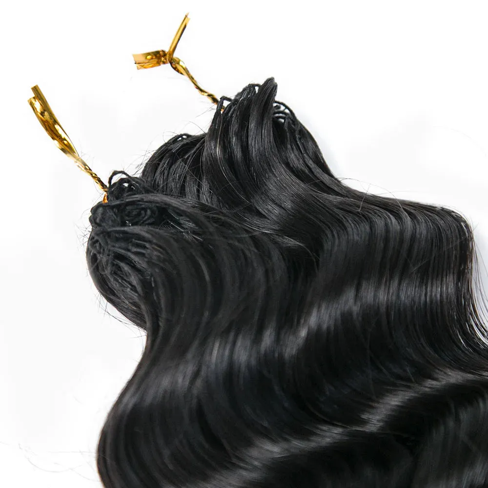 Knotless Pre-Separated Feather Crochet Hair Extension Loose Deep Wave Human Hair
