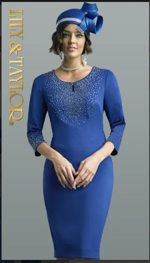 Lily And Taylor 4348 1PC Ponte Knit Dress