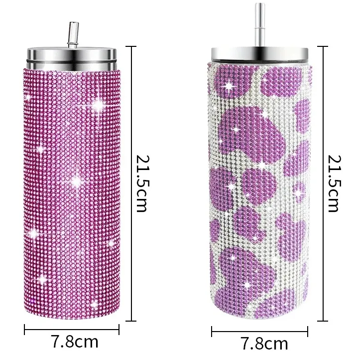 Limited Edition!  20 oz Rhinestone Tumbler with Straw