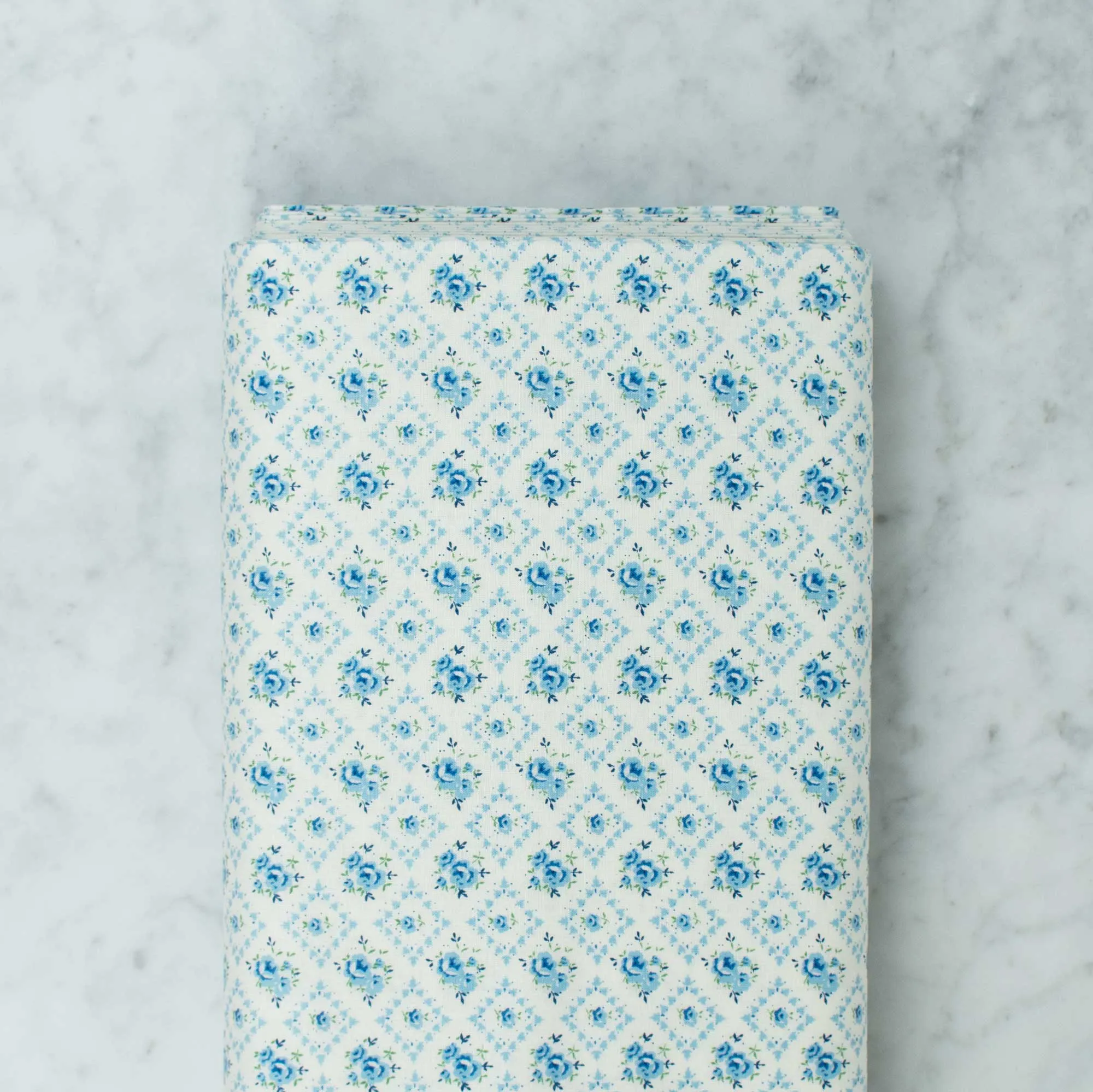 Live Life Collection - Sweet Rose Pattern - Blue