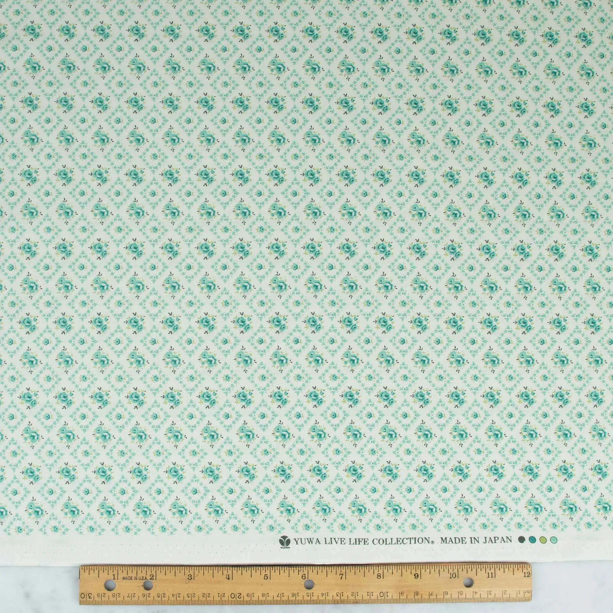 Live Life Collection - Sweet Rose Pattern - Green