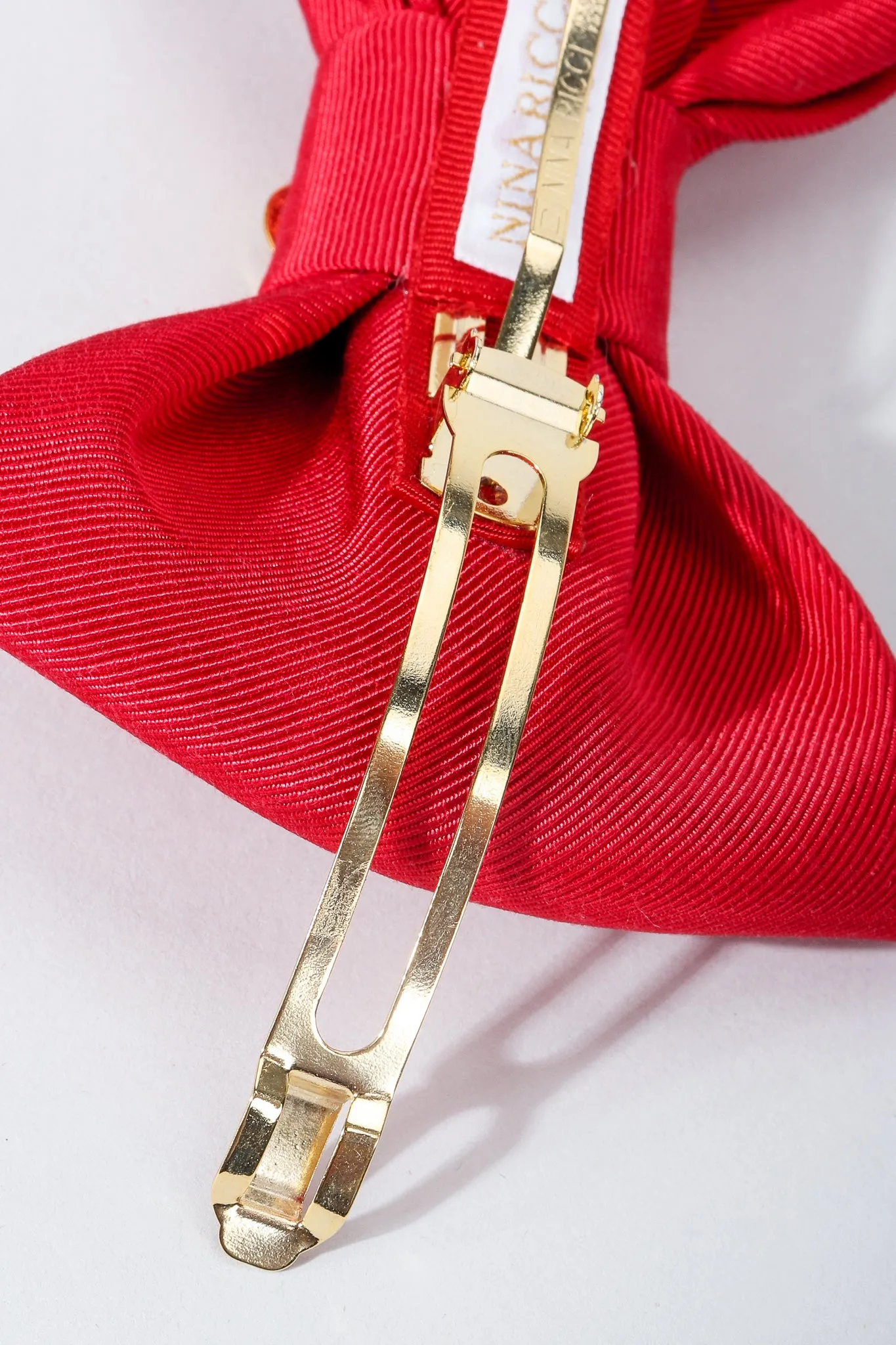 Logo Ribbon Bow Barrette
