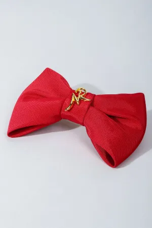Logo Ribbon Bow Barrette