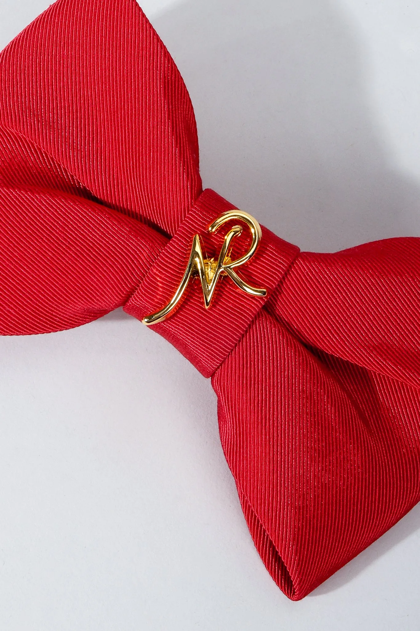 Logo Ribbon Bow Barrette