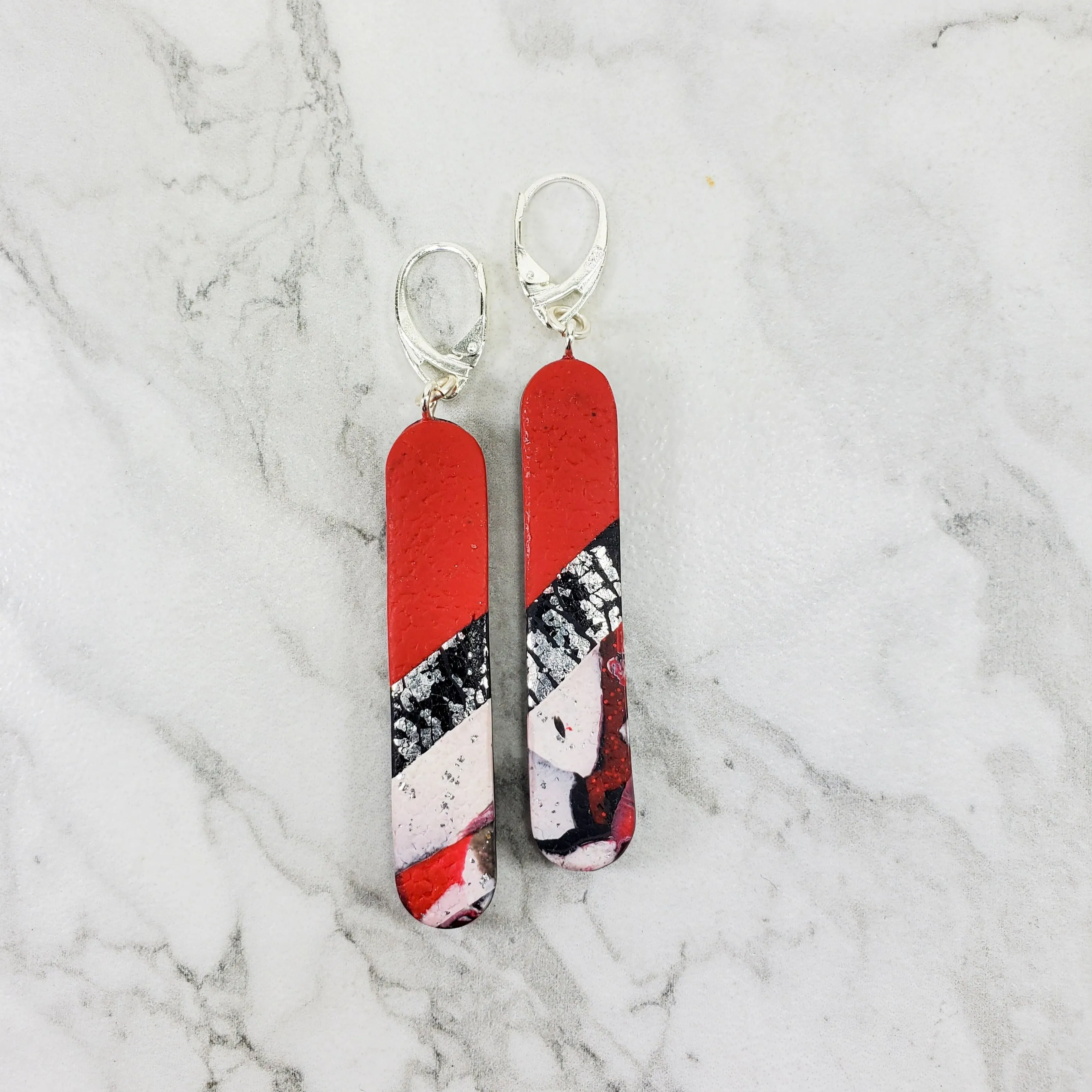 Long Tab Dangle Earring - Scarlett