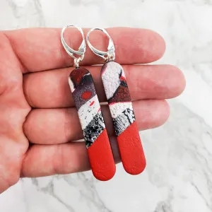Long Tab Dangle Earring - Scarlett