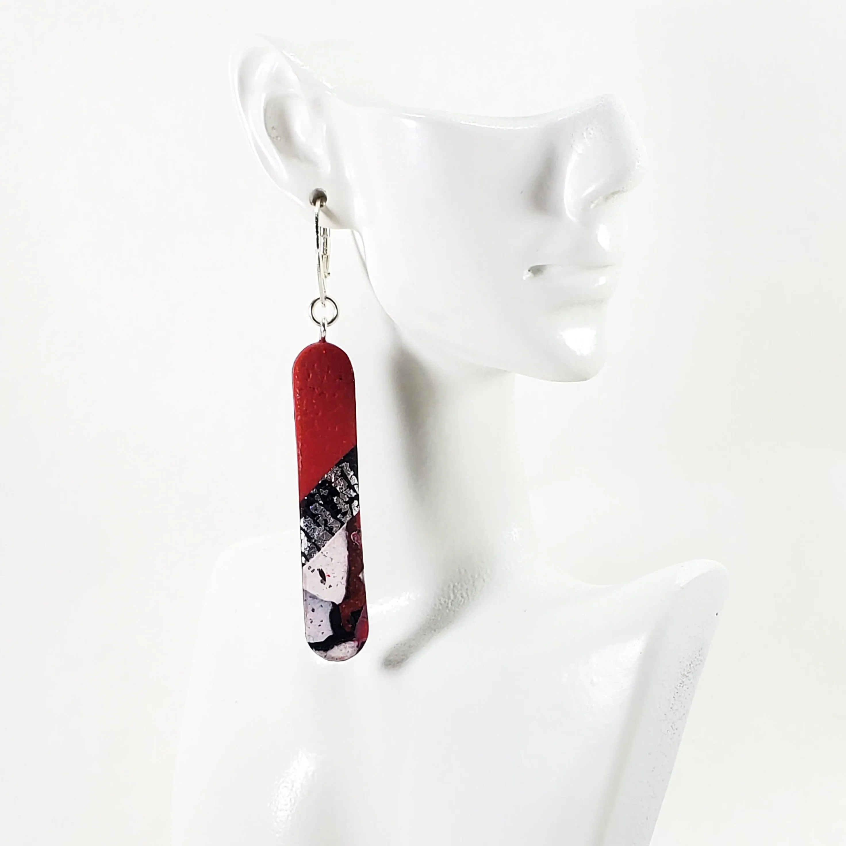 Long Tab Dangle Earring - Scarlett
