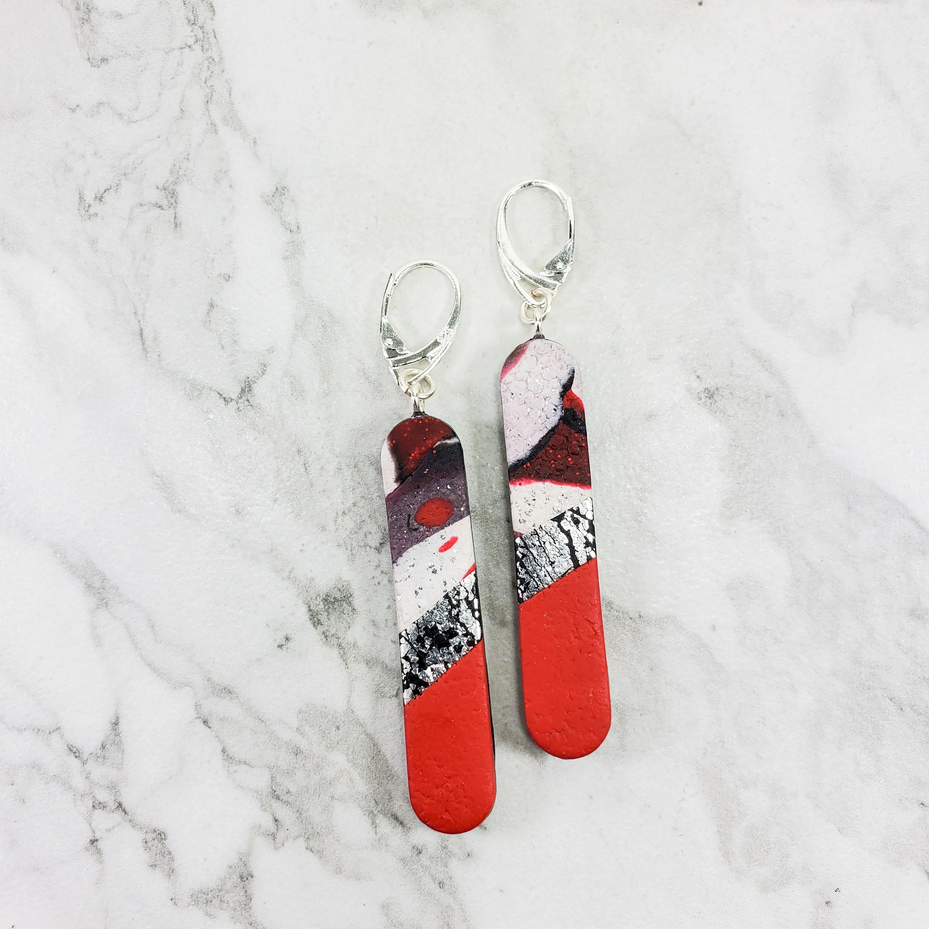 Long Tab Dangle Earring - Scarlett