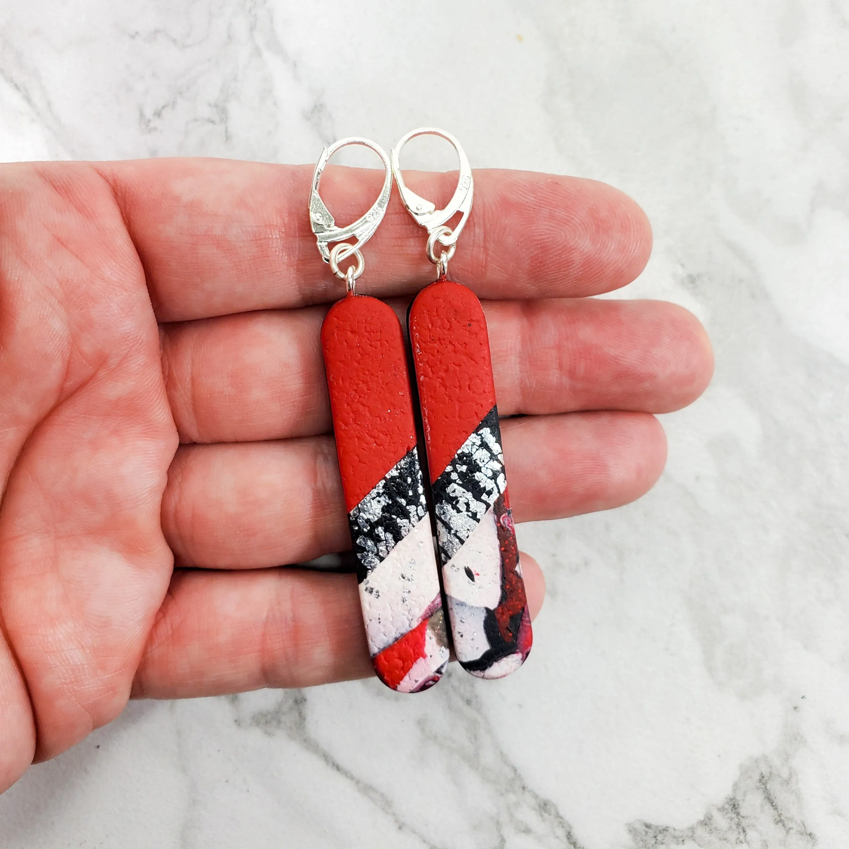 Long Tab Dangle Earring - Scarlett