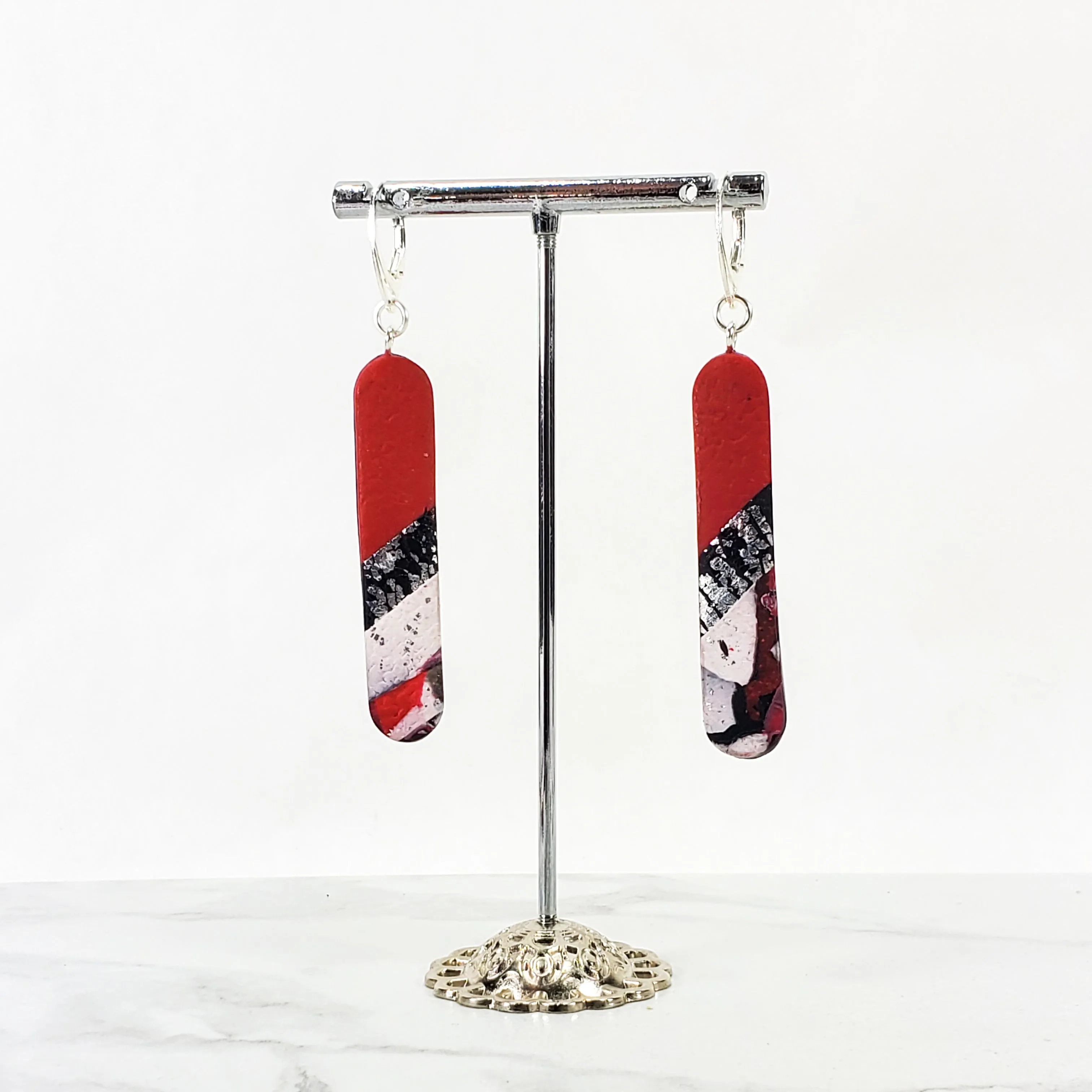 Long Tab Dangle Earring - Scarlett