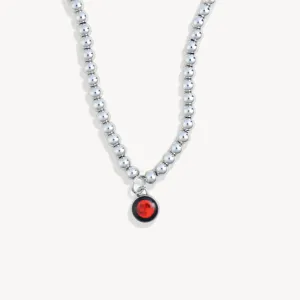 Lunar Eclipse Luxe Steel Beaded Necklace