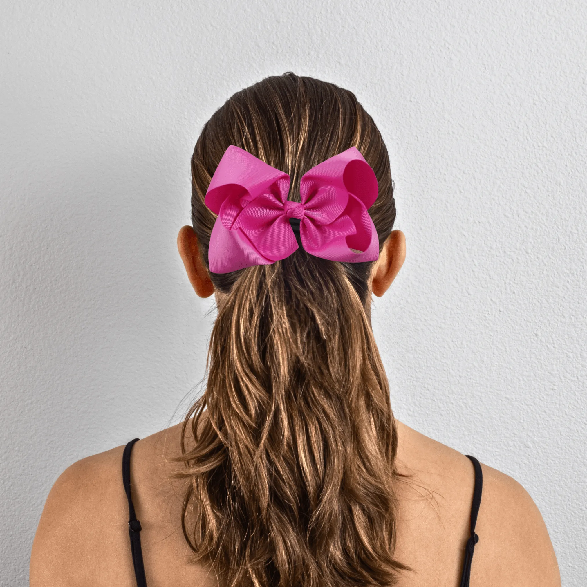 Magenta Pink Grosgrain Ribbon Hair Bow