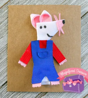 Maisy Mouse Ribbon Sculpture