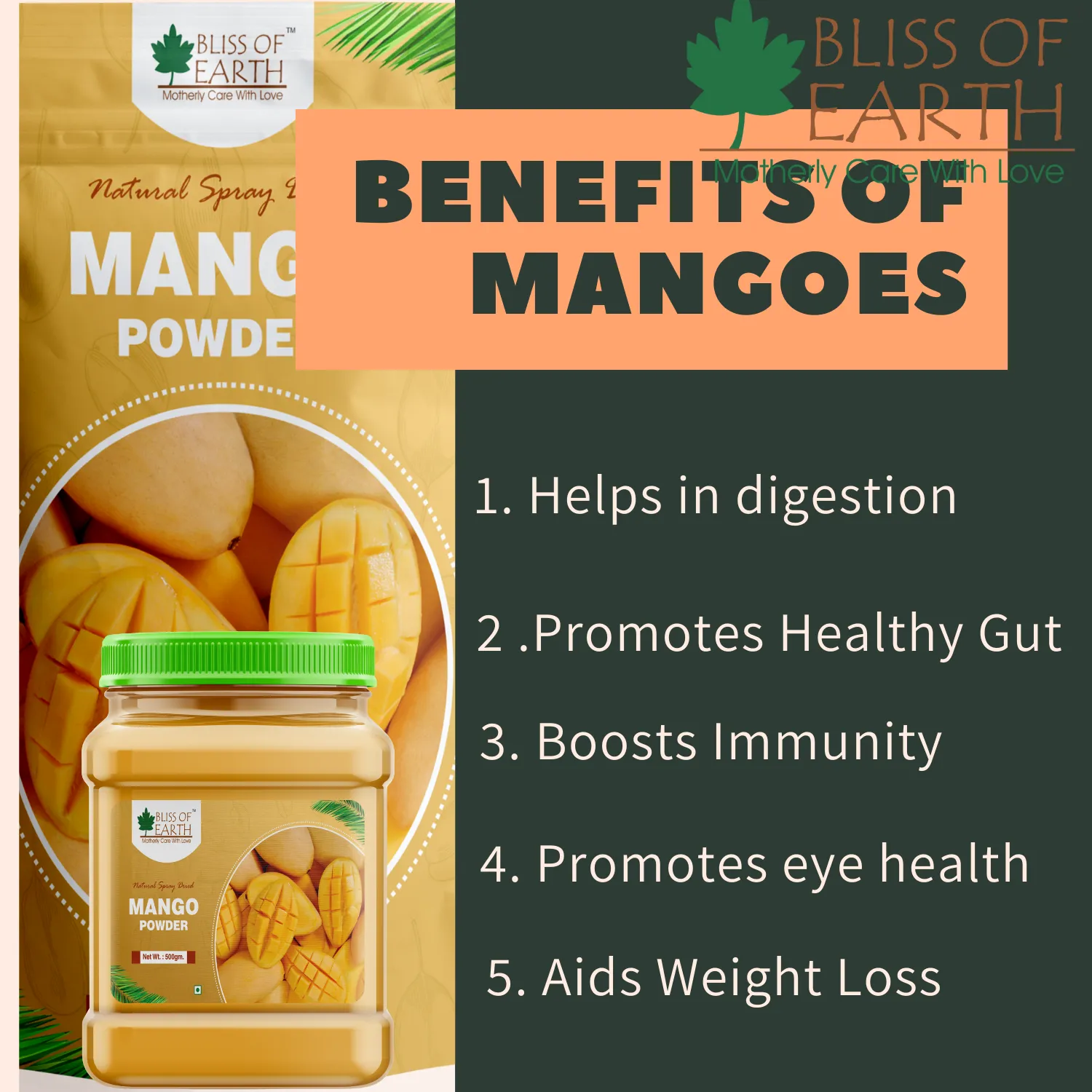 Mango Powder Natural Spray Dried 900gm