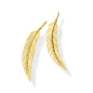 Medium Feather Drop Earrings